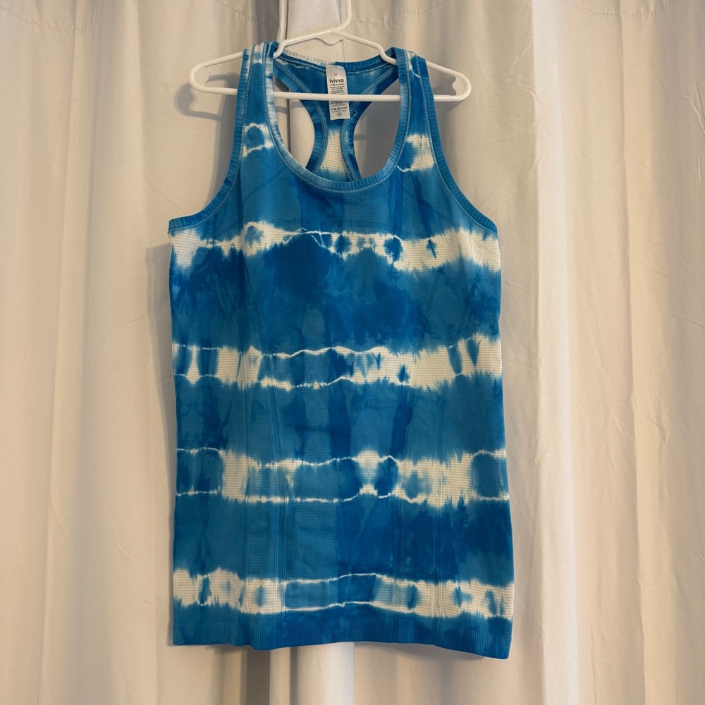 Ivivva Lululemon Girls Tie Dye Racerback Tank Blue Size 14